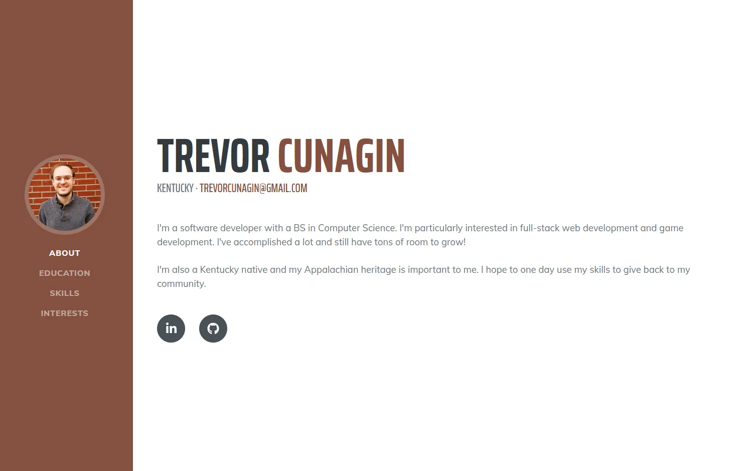 The old website